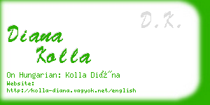 diana kolla business card